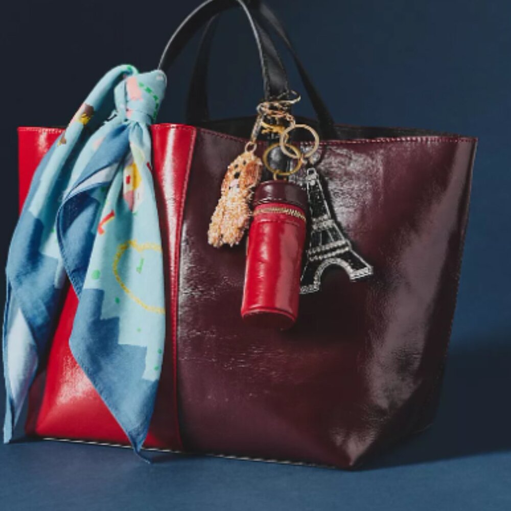 Maeve Two-Toned Waxy Tote by Anthropologie